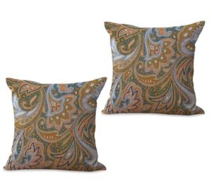 set of 2 vintage floral paisley cushion cover