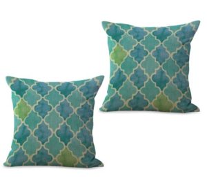 set of 2 moroccan pattern cushion cover