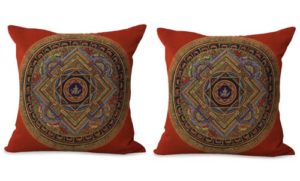 set of 2 Buddhism Tibet mandala cushion cover