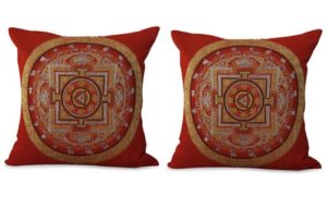 set of 2 Tibet mandala cushion cover unity harmony