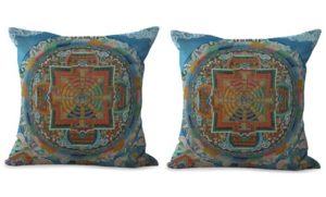set of 2 Tibet mandala cushion cover unity harmony