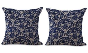 set of 2 Chinese porcelain cushion cover