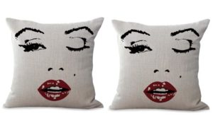 set of 2 Marilyn Monroe sexy icon cushion cover