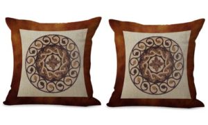 set of 2 medallion mandala yoga meditation cushion cover
