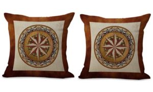 set of 2 medallion mandala yoga meditation cushion cover