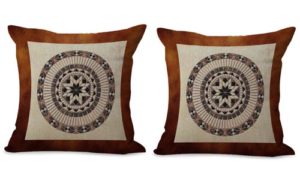 set of 2 mandala universe symbol cushion cover