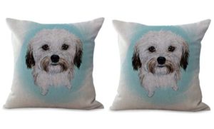 set of 2 pet animal dog cushion cover