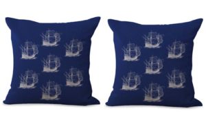 set of 2 beach nautical boat cushion cover