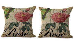 set of 2 European retro flower cushion cover