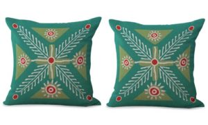 set of 2 geometric cushion cover