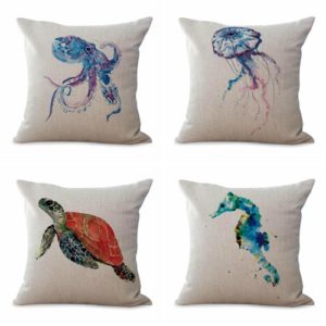 cushion covers beach anchor boat whale life buoy nautical We will randomly choose various designs shown on the pictures. Pillow case only, insert is not included.