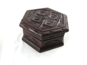 handcarved wooden jewelry box Handmade in Bali, Indonesia.