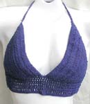 wholesale Crochet clothes, triangle Crochet top with line pattern and long bottom with square pattern
