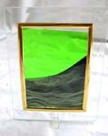 Glass frame table decoration motif ocean picture with moveable chemical water 