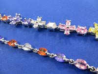lady's fashion jewelry bracelet with cubic zirconia stones