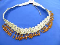 handmade hemp belts with beads or seashell dangles