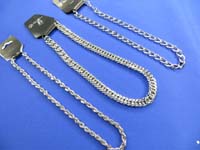 assorted silver tone men's necklace thick chain