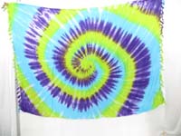 tie dye spiral mixed colors sarong