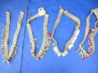handmade macrame hemp belts with shells or color beads