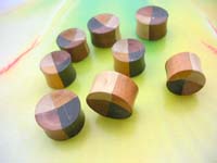 Double Flared 4 Tones Wooden Tunnel Earlets