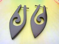 Tribal Handcrafted Sono Wood Organic Earrings Stick