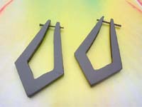 wooden natural jewelry peg earrings