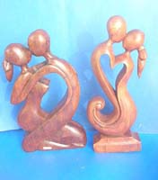 Kissing couple collection abstract carving
