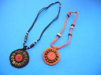 Beaded and coconut button multi strings necklace