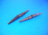 Double shape angle pin wooden earring
