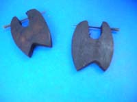 Puffy H shape fashon wooden earring