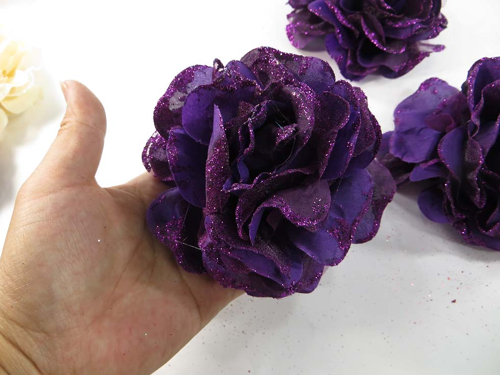 Glitter-rose-corsage-brooch-pin-ponytail-holder-04e