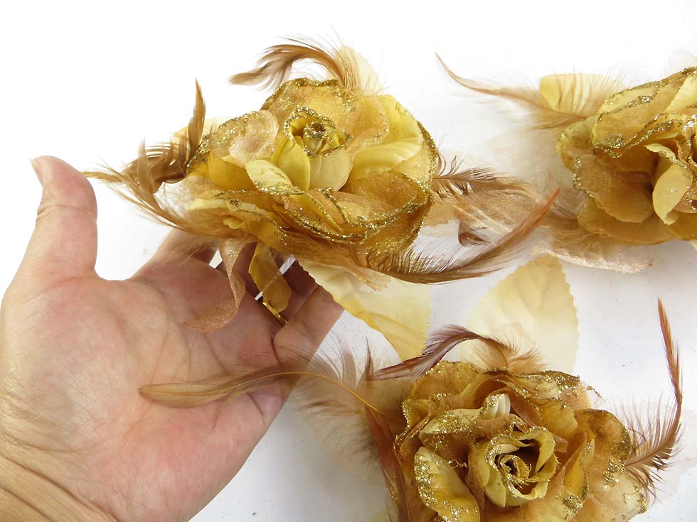rose-feather-glitter-corsage-brooch-pin-ponytail-holder-13c