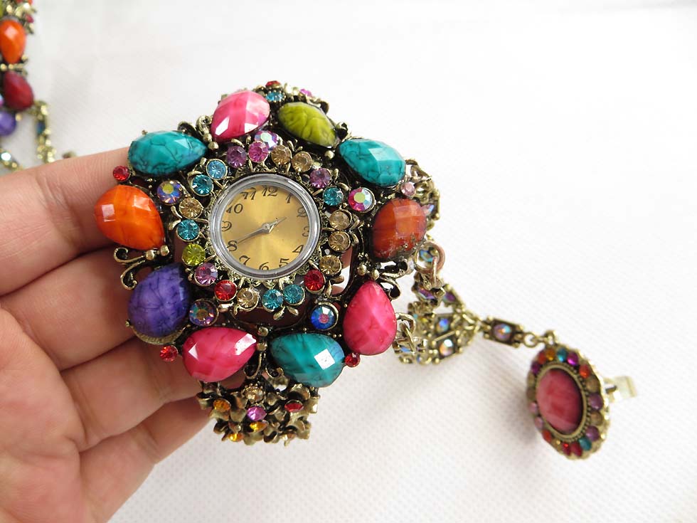 vintage-retro-watch-crystal-faux-gemstone-slave-bracelet-1f