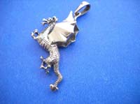 Bronze dragon pendant with wings