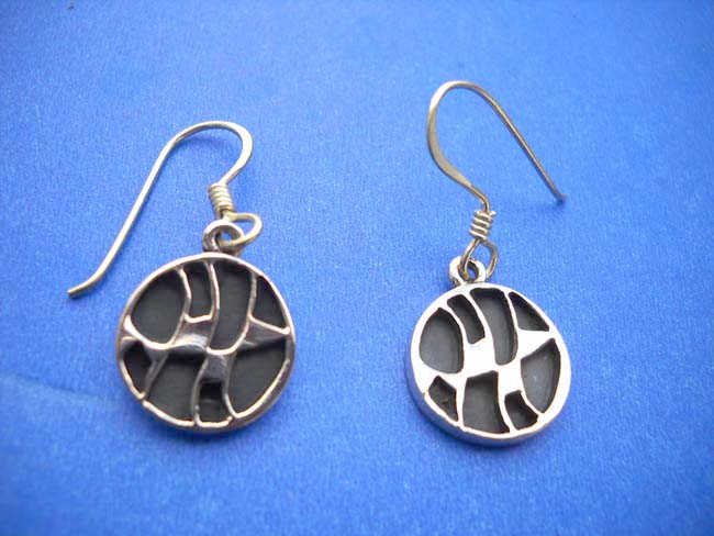 Marble pattern fish hook fashion bronze earring, jewelry wholesaler