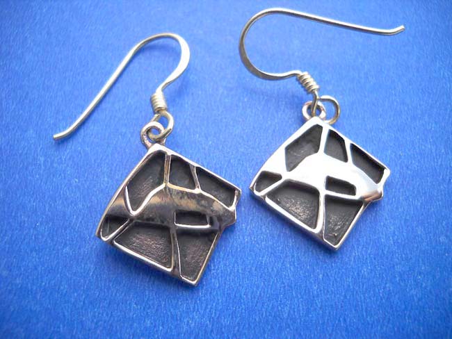 New age fish figure diamond bronze earring, fashion jewelry