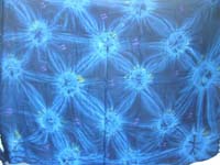 tie-dye sarong dark blue burst in diamond pattern 