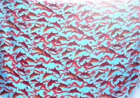 fish dolphins in water sarong