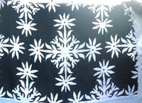 snowflakes black white sarong