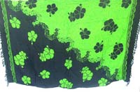 black green yingyang color hibiscus floral beach wrapping skirts