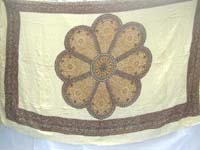 daisy flower brown boarder sarong
