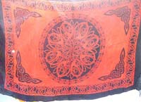 Celtic circle orange red sarong