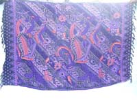 traditional java batik sarong blue purple