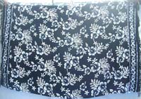 black and white small hibiscus flowers sarong