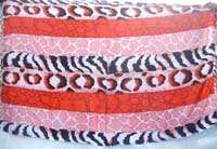 trendy animal skin design sarong in pink red black