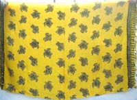 yellow sea turtles sarong