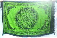 green Celtic symbols celtic circle sarong