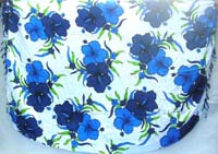 blue on white floral sarong