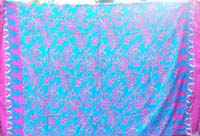 pink blue floral sarong