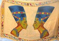 King Tutankhamun and Queen Nefertiti Egyptian design sarong
